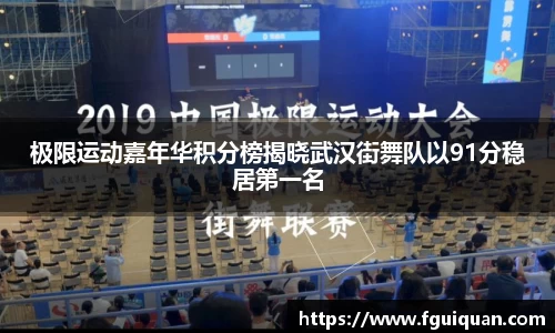 极限运动嘉年华积分榜揭晓武汉街舞队以91分稳居第一名